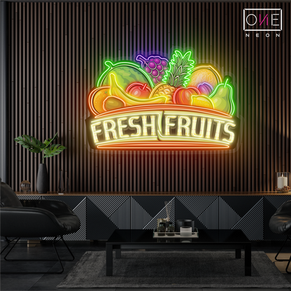 Enseigne néon LED Fruits frais