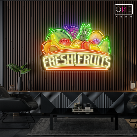 Enseigne néon LED Fruits frais