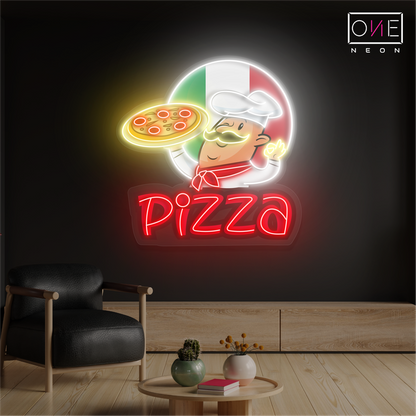 Enseigne lumineuse néon LED spéciale pizza du chef