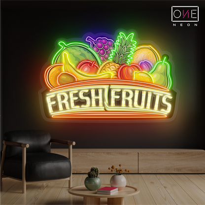 Enseigne néon LED Fruits frais