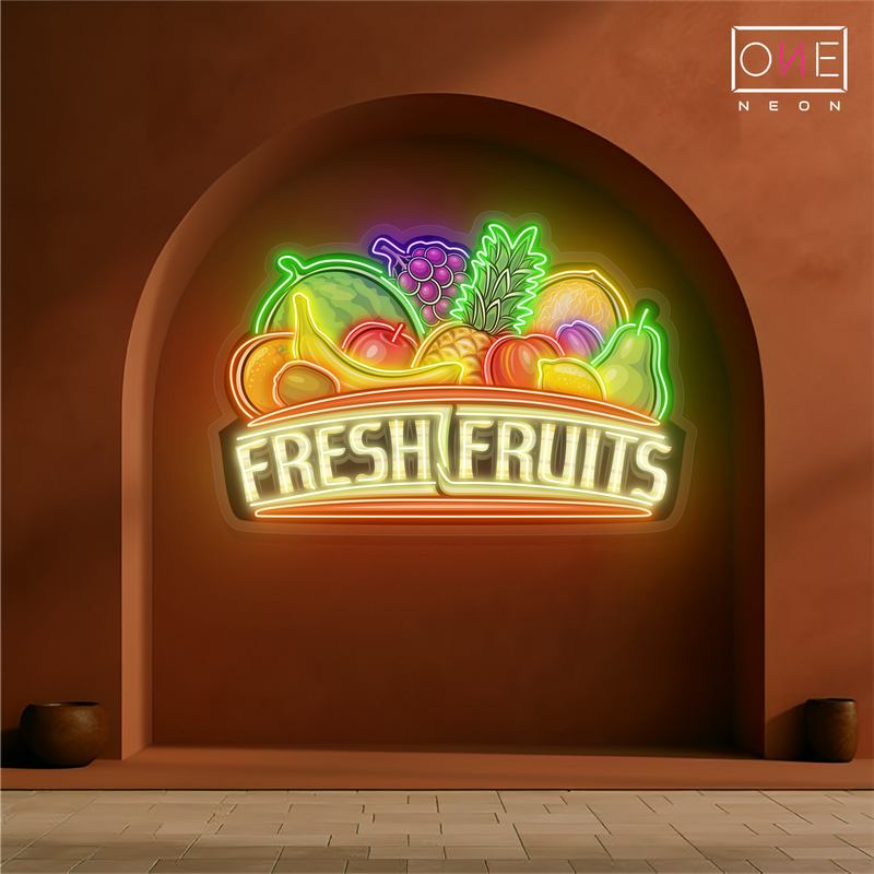 Enseigne néon LED Fruits frais