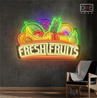 Enseigne néon LED Fruits frais