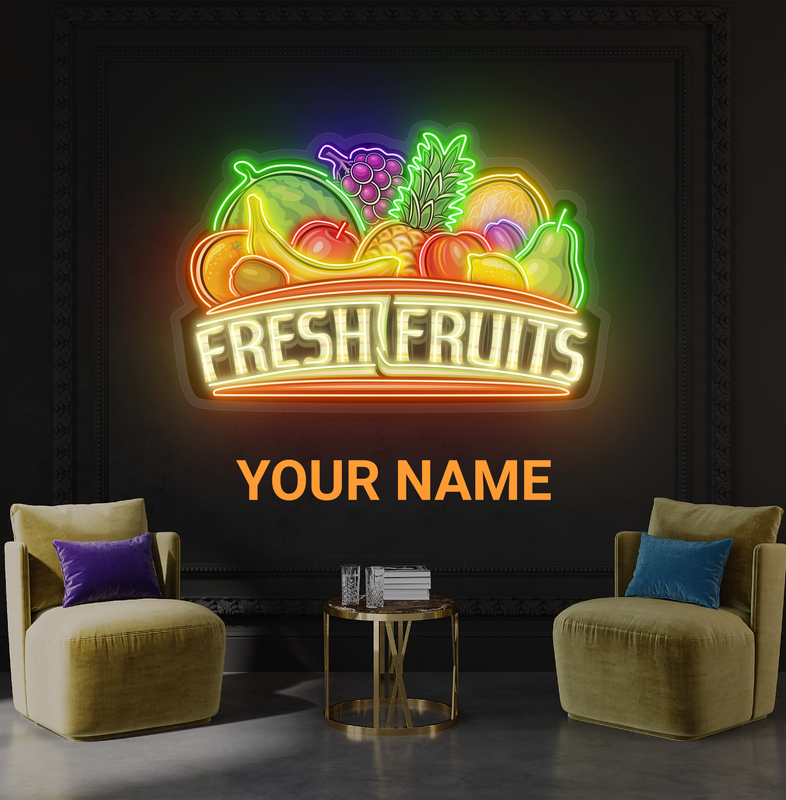 Enseigne néon LED Fruits frais