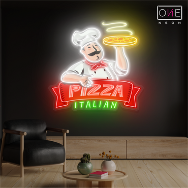 Enseigne LED néon de l'œuvre d'art italienne de la pizza