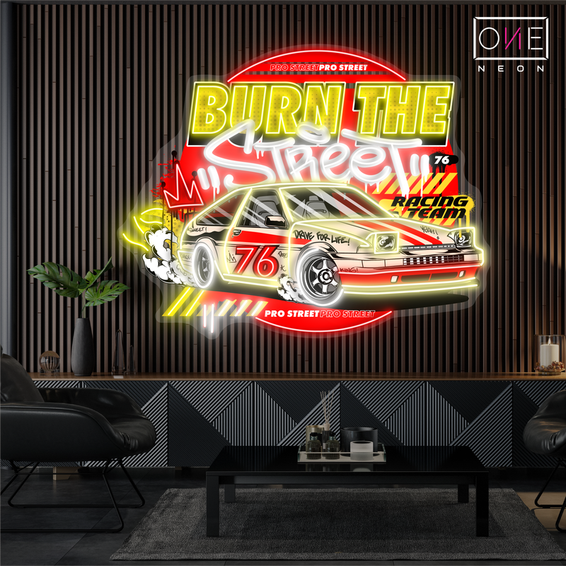 Enseigne Néon LED "Burn The Street Artwork"