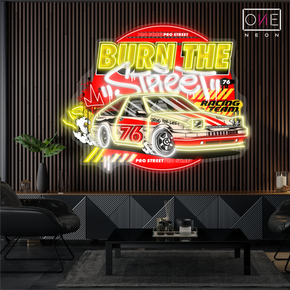 Enseigne Néon LED "Burn The Street Artwork"