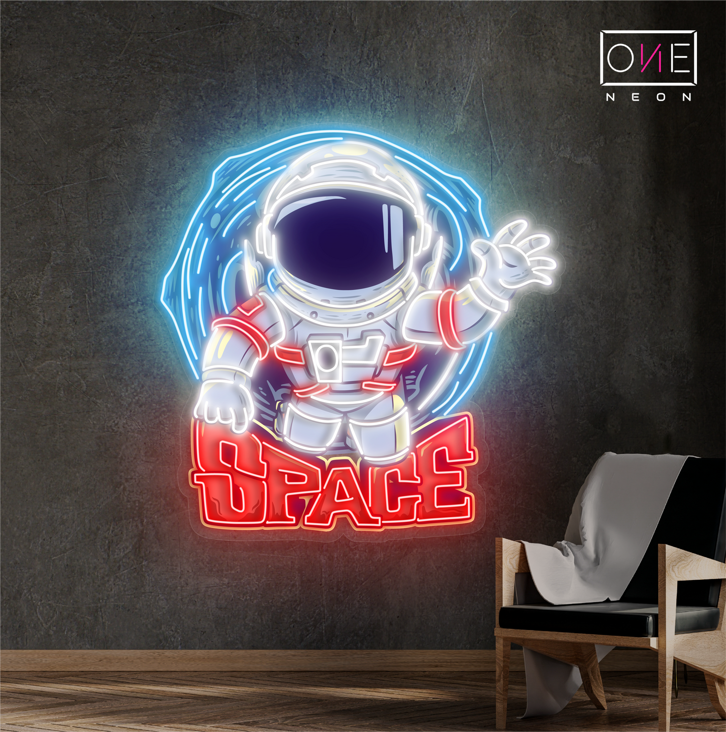 Enseigne néon LED "Space Voyager"
