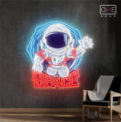 Enseigne néon LED "Space Voyager"