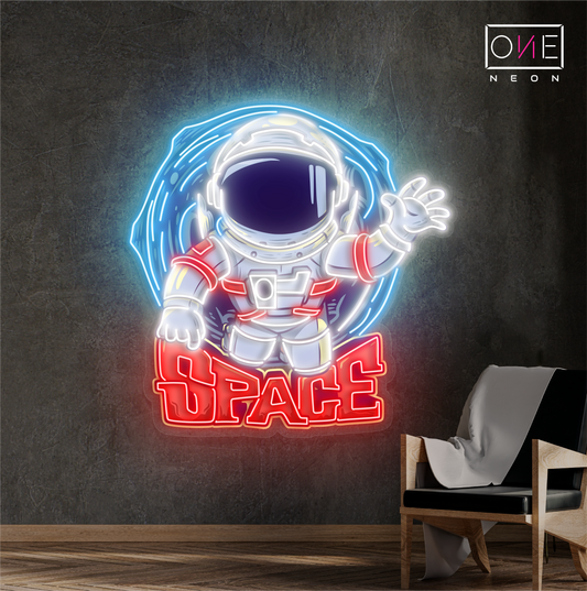 Enseigne néon LED "Space Voyager"