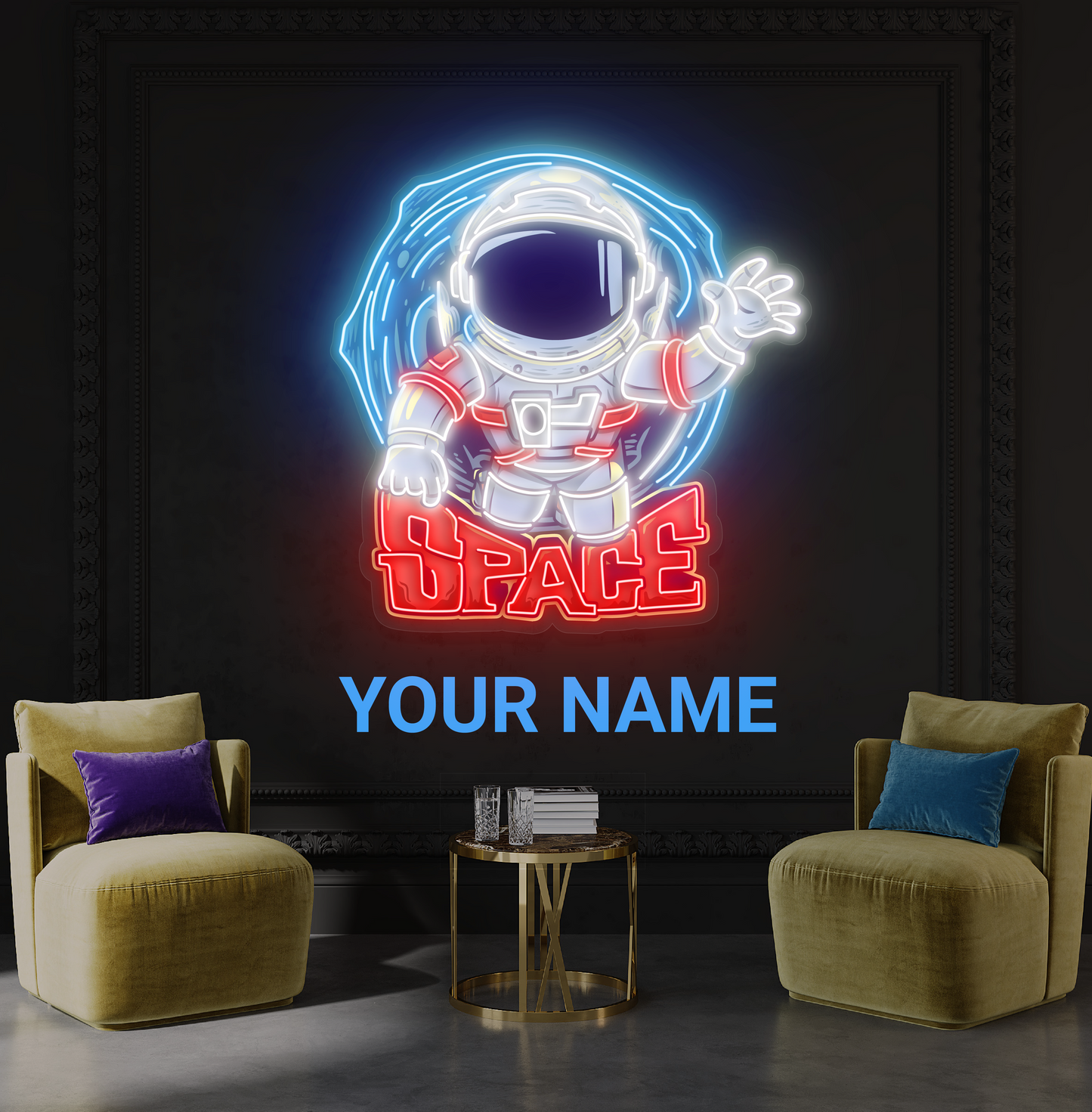 Enseigne néon LED "Space Voyager"