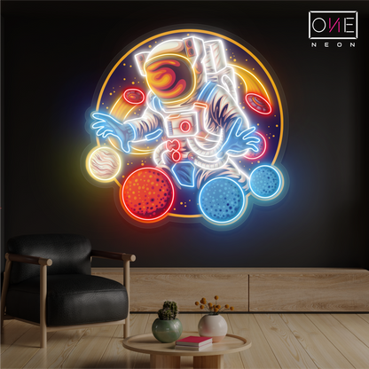 Enseigne néon LED Planet Juggler