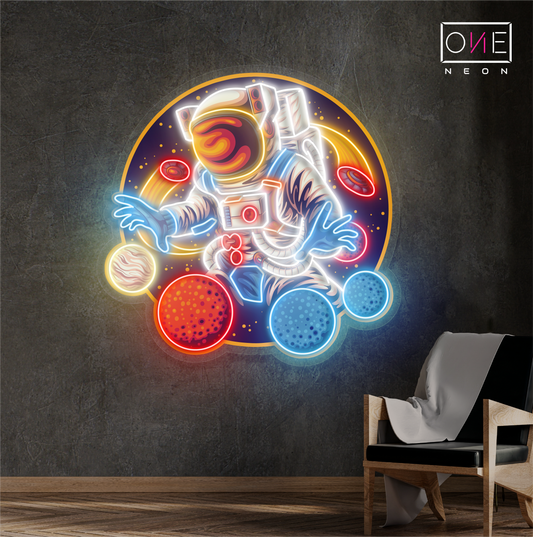 Enseigne néon LED Planet Juggler
