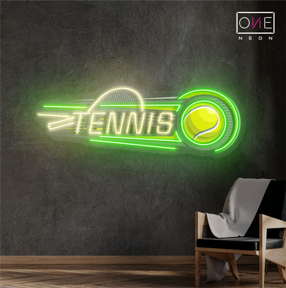 Enseigne néon LED murale Tennis Power