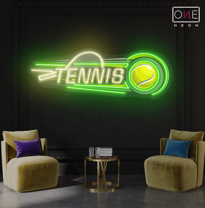 Enseigne néon LED murale Tennis Power
