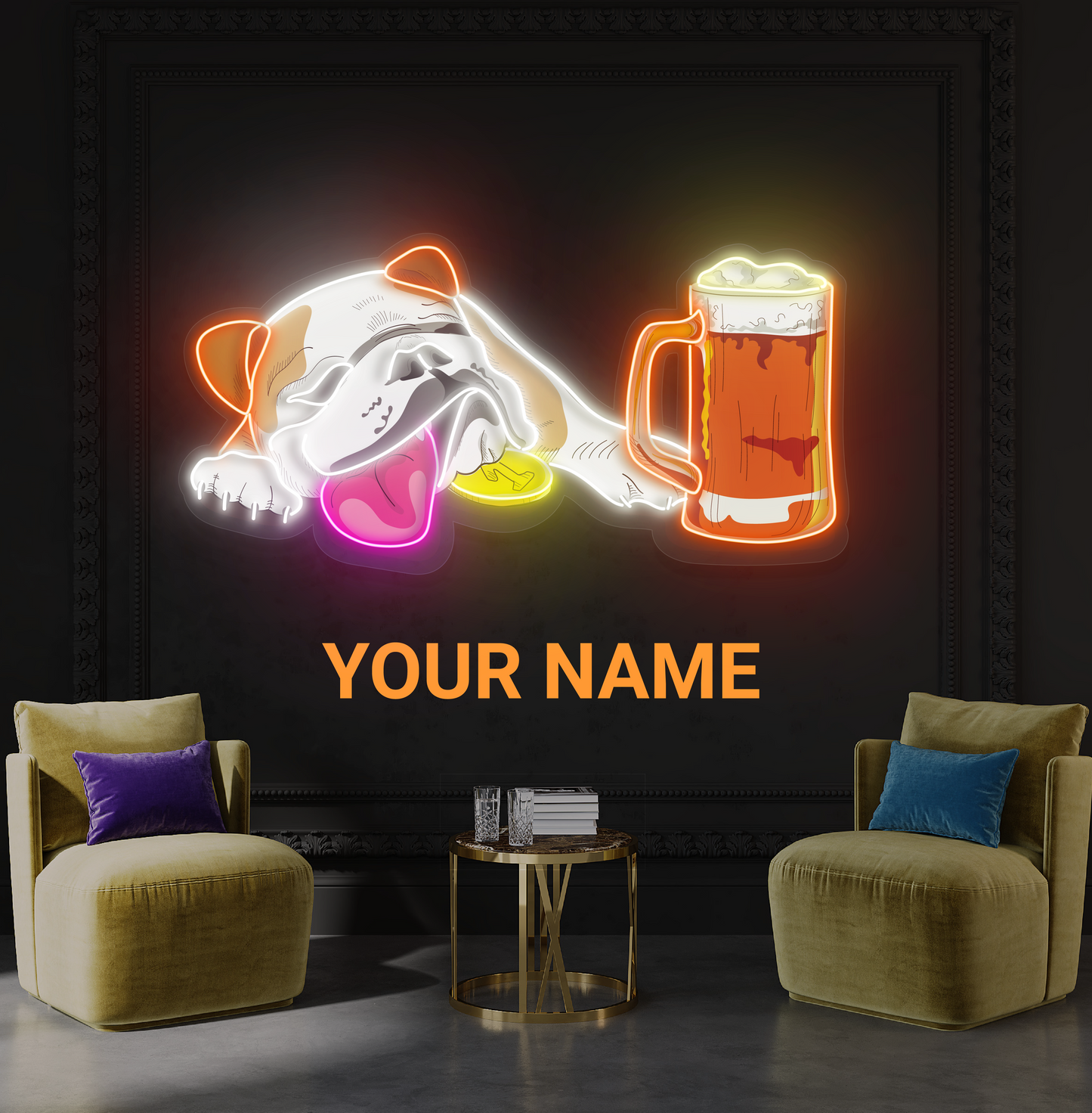 Enseigne néon LED Puppy Brew