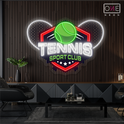 Enseigne lumineuse LED néon Club de tennis