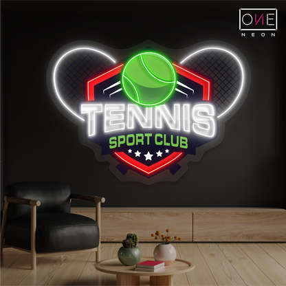 Enseigne lumineuse LED néon Club de tennis