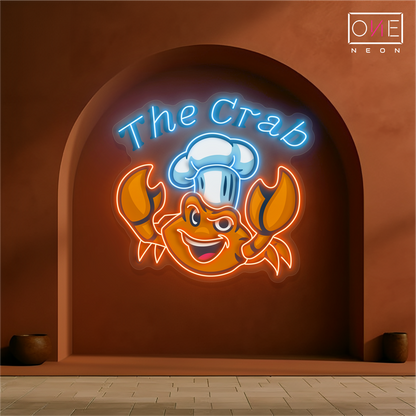 Décoration Murale LED Néon Crabe Cuisine