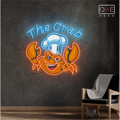 Décoration Murale LED Néon Crabe Cuisine