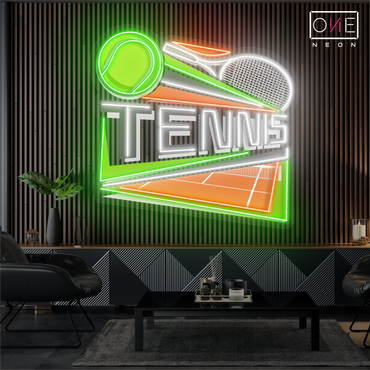 Enseigne lumineuse LED néon Court Side Tennis Artwork