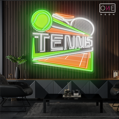 Enseigne lumineuse LED néon Court Side Tennis Artwork