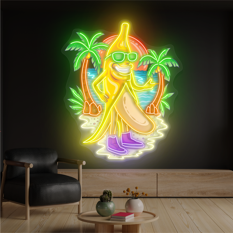 Enseigne néon LED "Banana Beach Vibes"