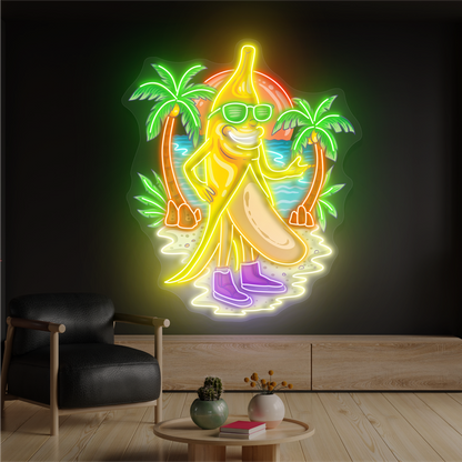 Enseigne néon LED "Banana Beach Vibes"