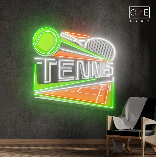 Enseigne lumineuse LED néon Court Side Tennis Artwork