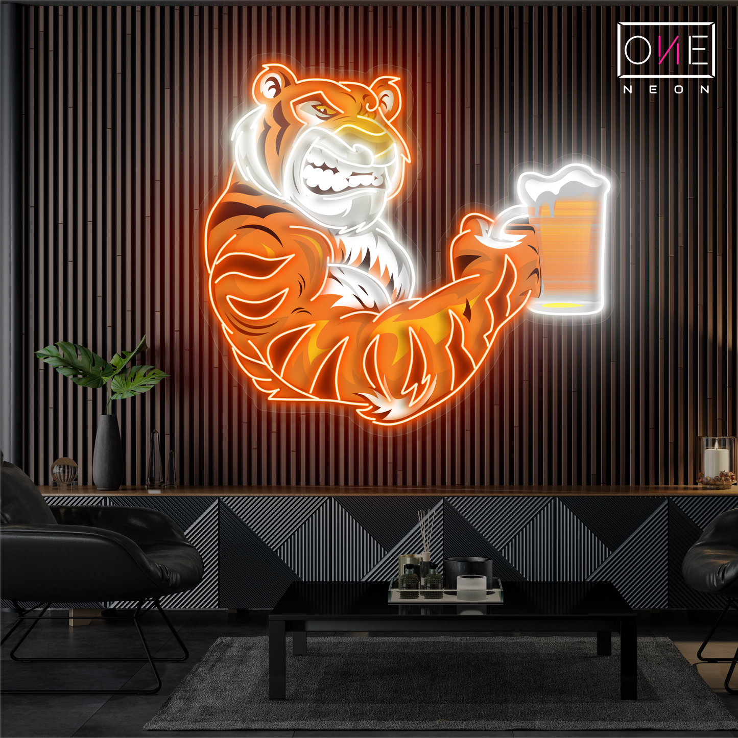 Enseigne Néon LED Art Mural Tiger Beer