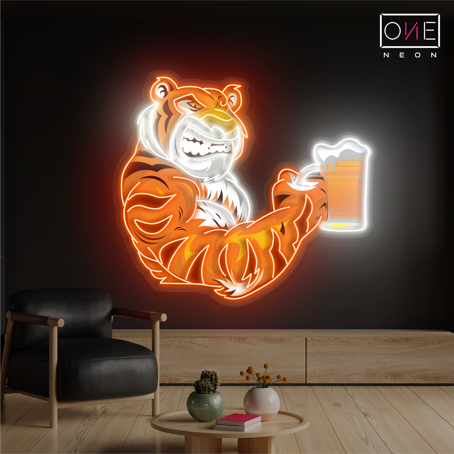 Enseigne Néon LED Art Mural Tiger Beer