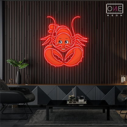 Enseigne Néon LED Homard Heureux