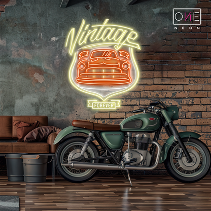 Enseigne LED néon décorative "Vintage Forever"
