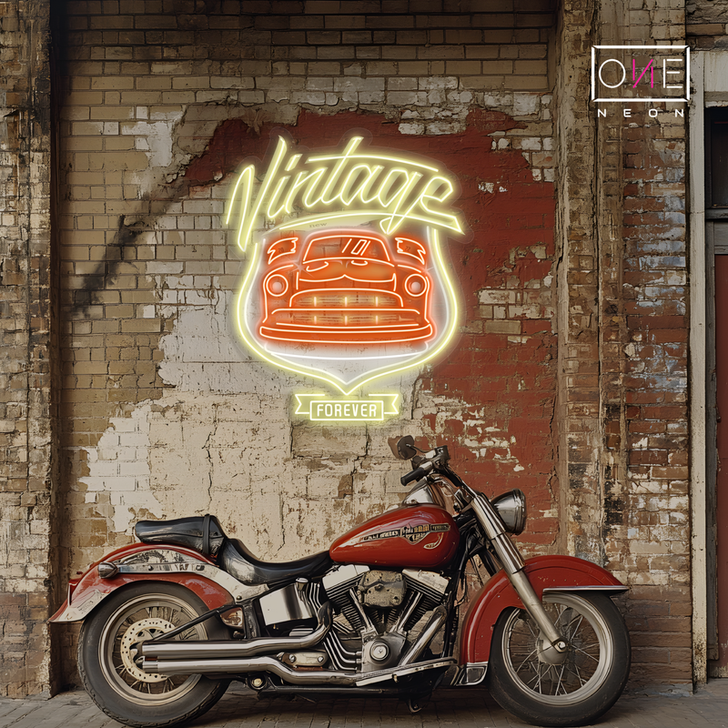 Enseigne LED néon décorative "Vintage Forever"