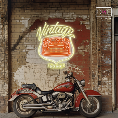 Enseigne LED néon décorative "Vintage Forever"