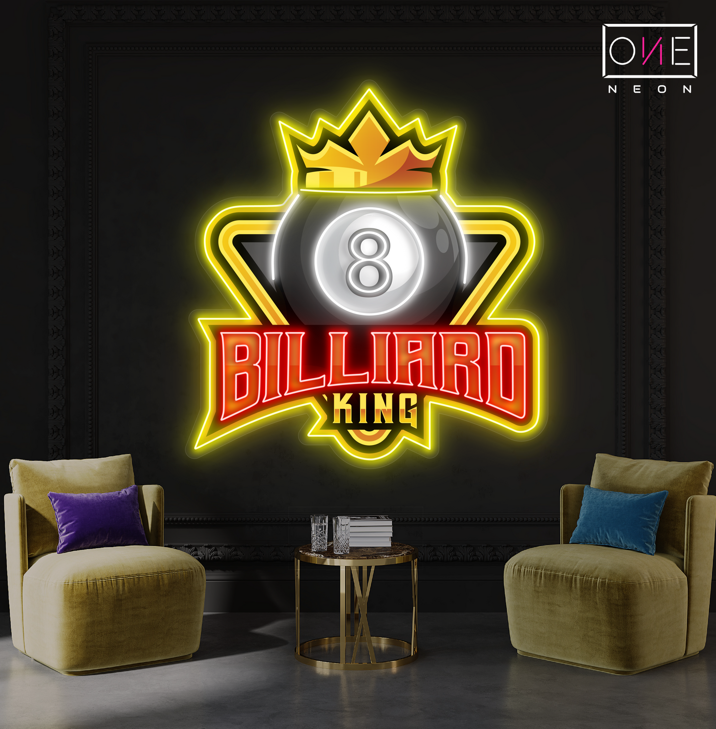 Enseigne LED néon 8 Billiard King