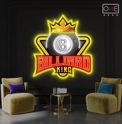 Enseigne LED néon 8 Billiard King