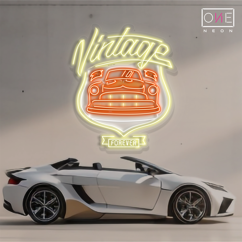 Enseigne LED néon décorative "Vintage Forever"