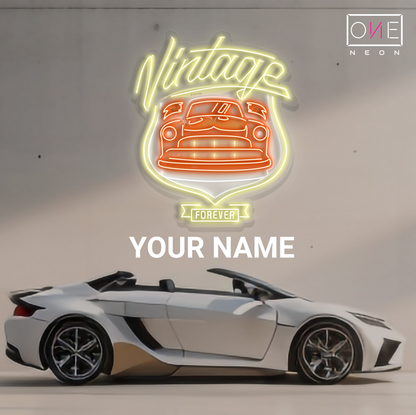 Enseigne LED néon décorative "Vintage Forever"