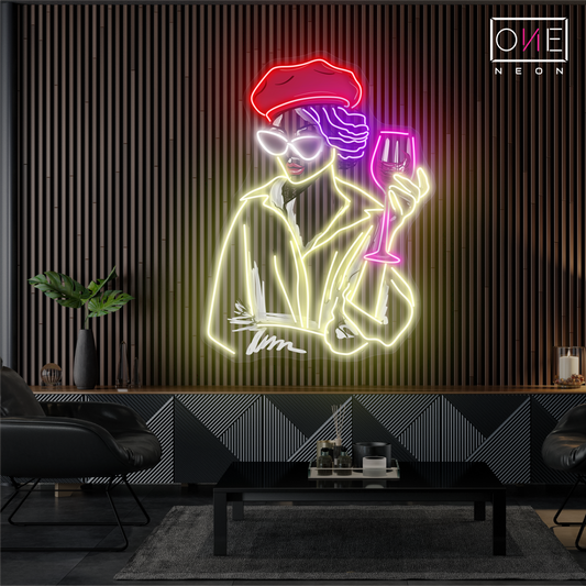 Enseigne néon LED Chic Sips Artwork