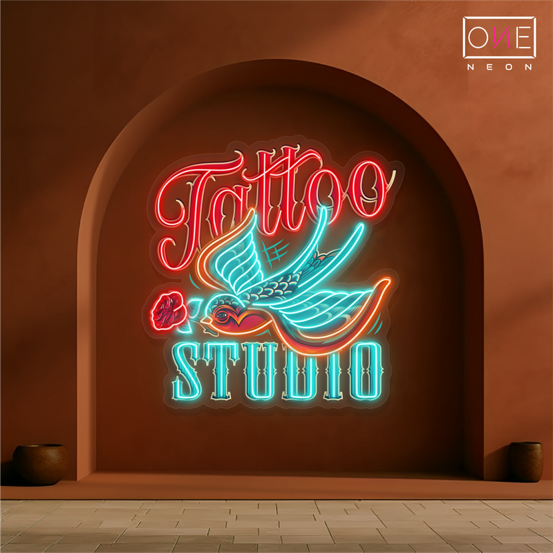 Enseigne Néon LED "Studio de Tatouage"