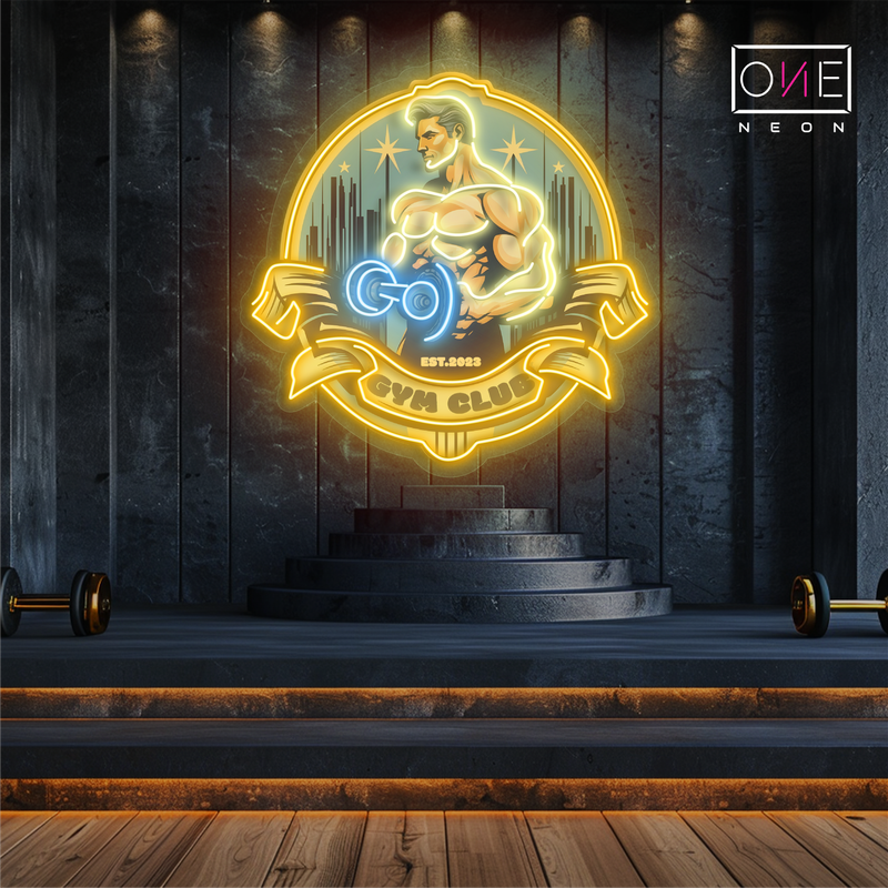 Enseigne néon LED décorative Power Gym Club