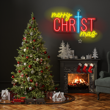 Enseigne néon LED Joyeux Noël