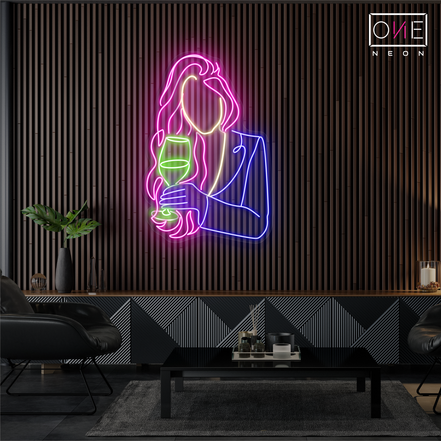 Enseigne Néon LED Œuvre d'Art Sip Élégant
