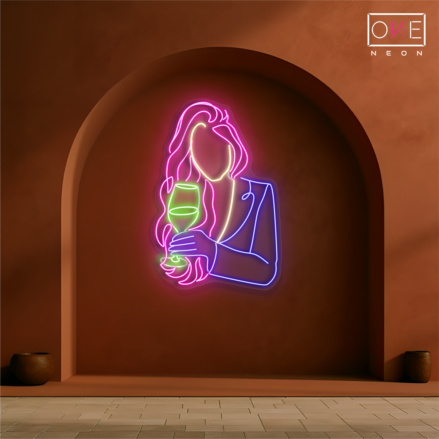 Enseigne Néon LED Œuvre d'Art Sip Élégant