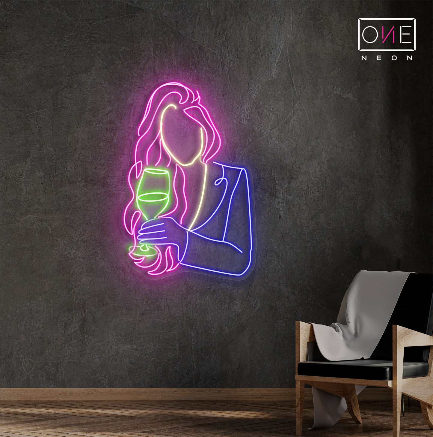 Enseigne Néon LED Œuvre d'Art Sip Élégant