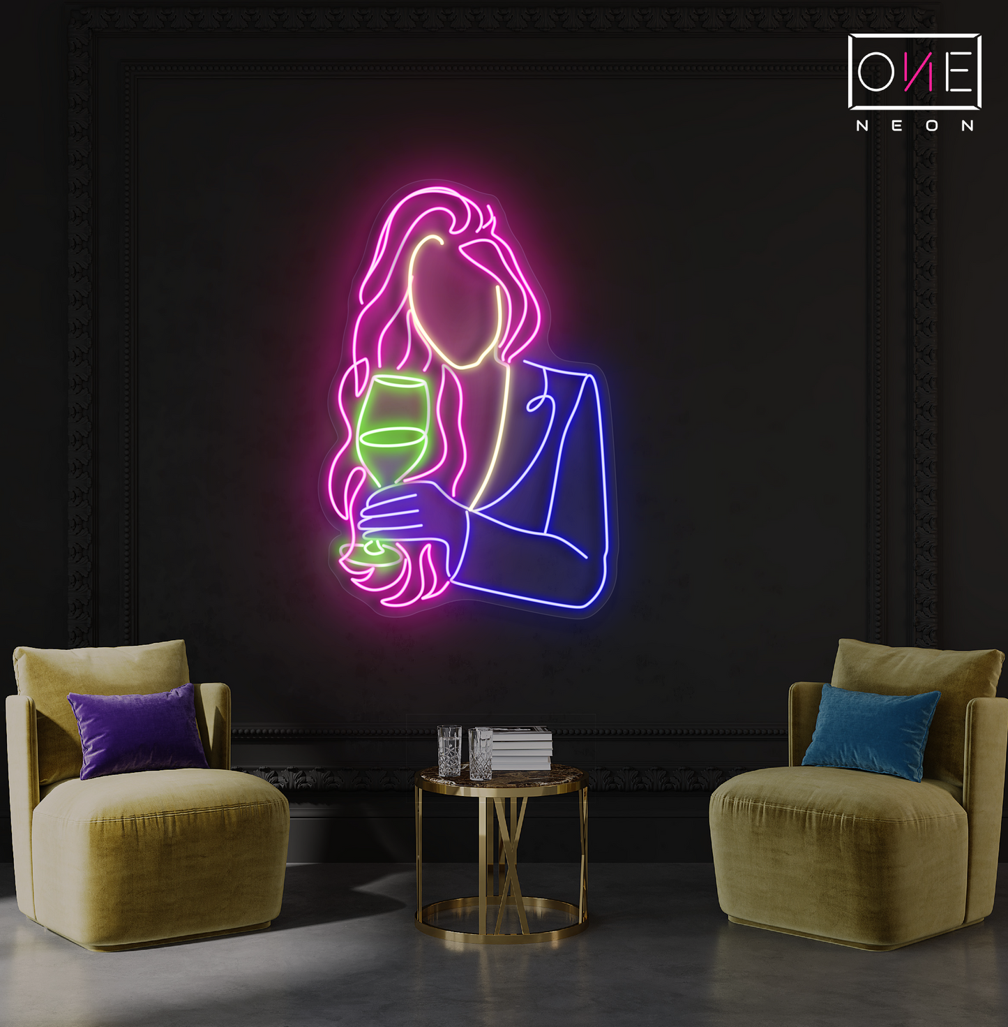 Enseigne Néon LED Œuvre d'Art Sip Élégant
