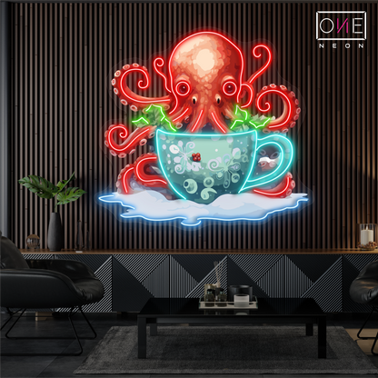 Enseigne néon LED Octo Coffee Artwork