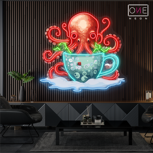 Enseigne néon LED Octo Coffee Artwork