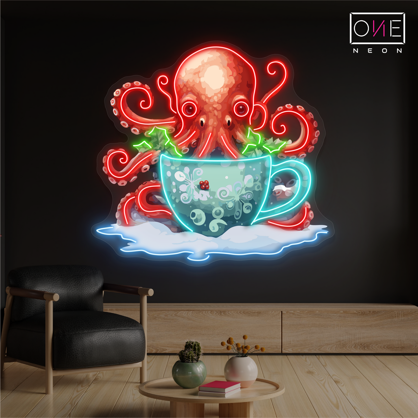 Enseigne néon LED Octo Coffee Artwork