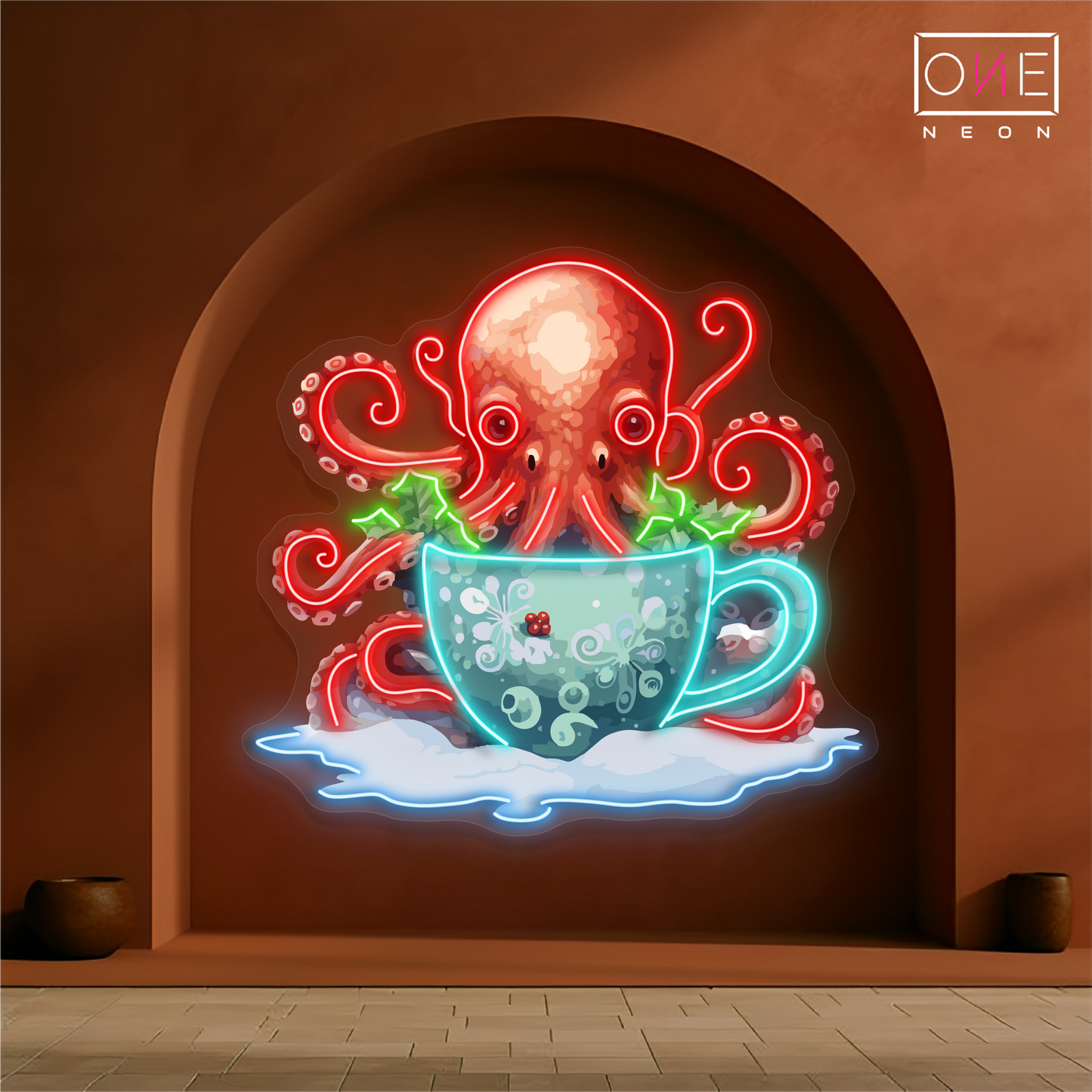 Enseigne néon LED Octo Coffee Artwork